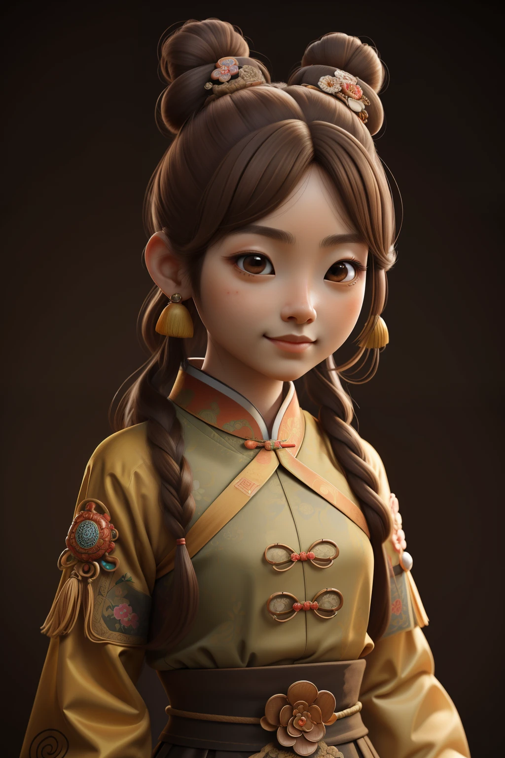 {high quality}, octane render, Ultra HD, depth of field, epic, cinematic, ancient China, 1girl, cute face, solo, feiyufu,