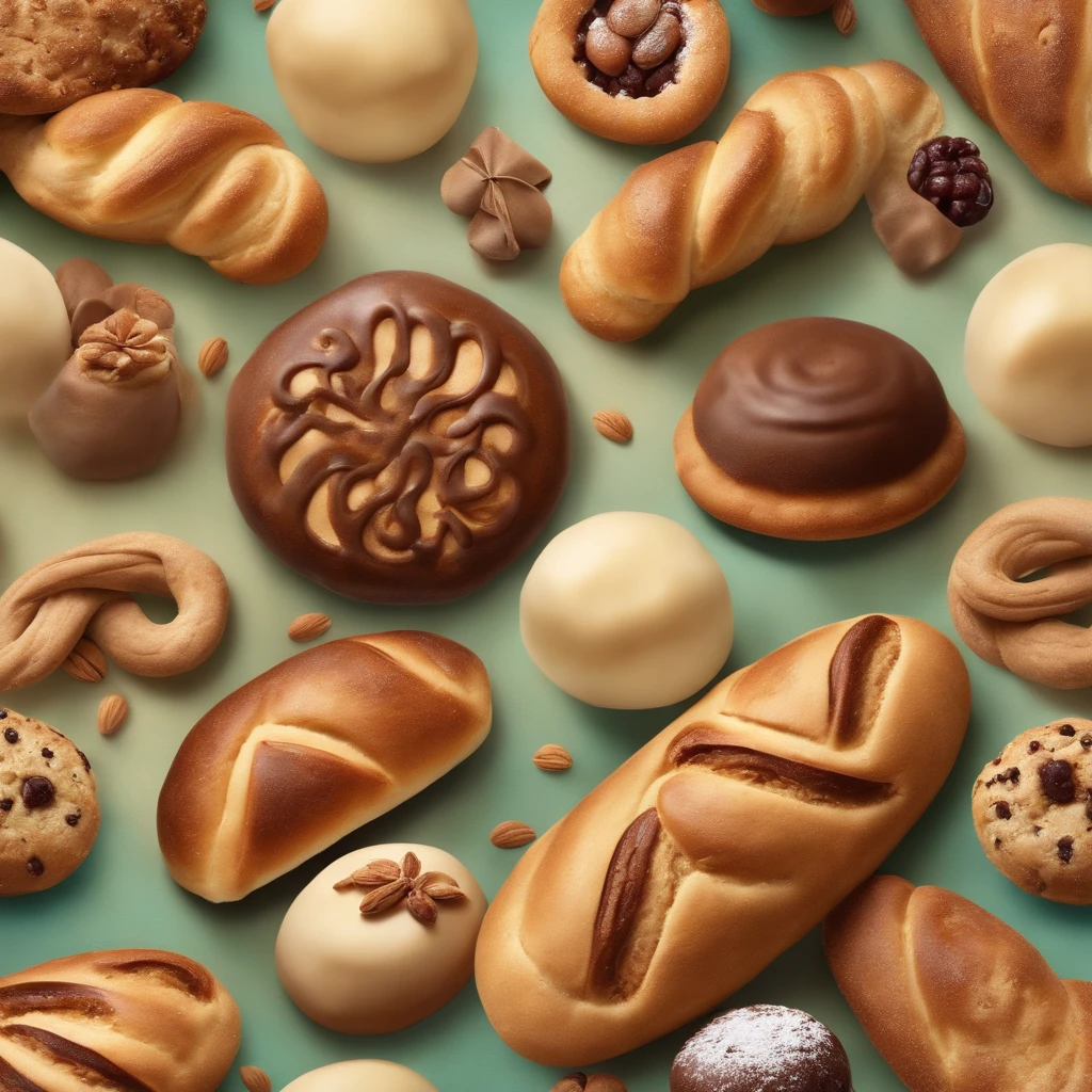 Make a bakery background for a menu
