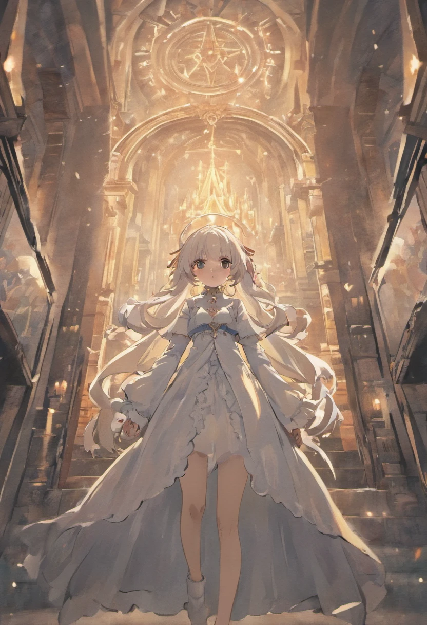 Masterpiece, Highest quality, (solofocus), (Perfect face:1.1), (High detail:1.1),Dramatic, 1人, (Pale skin), Long white hair, White eyes, Solo, Long hair, Moon, Night, white luxury suit, Vampire, covered navel, pouty lips, Covered, victorian city, Detailed background, Gothic Renaissance, Cinematic lighting,