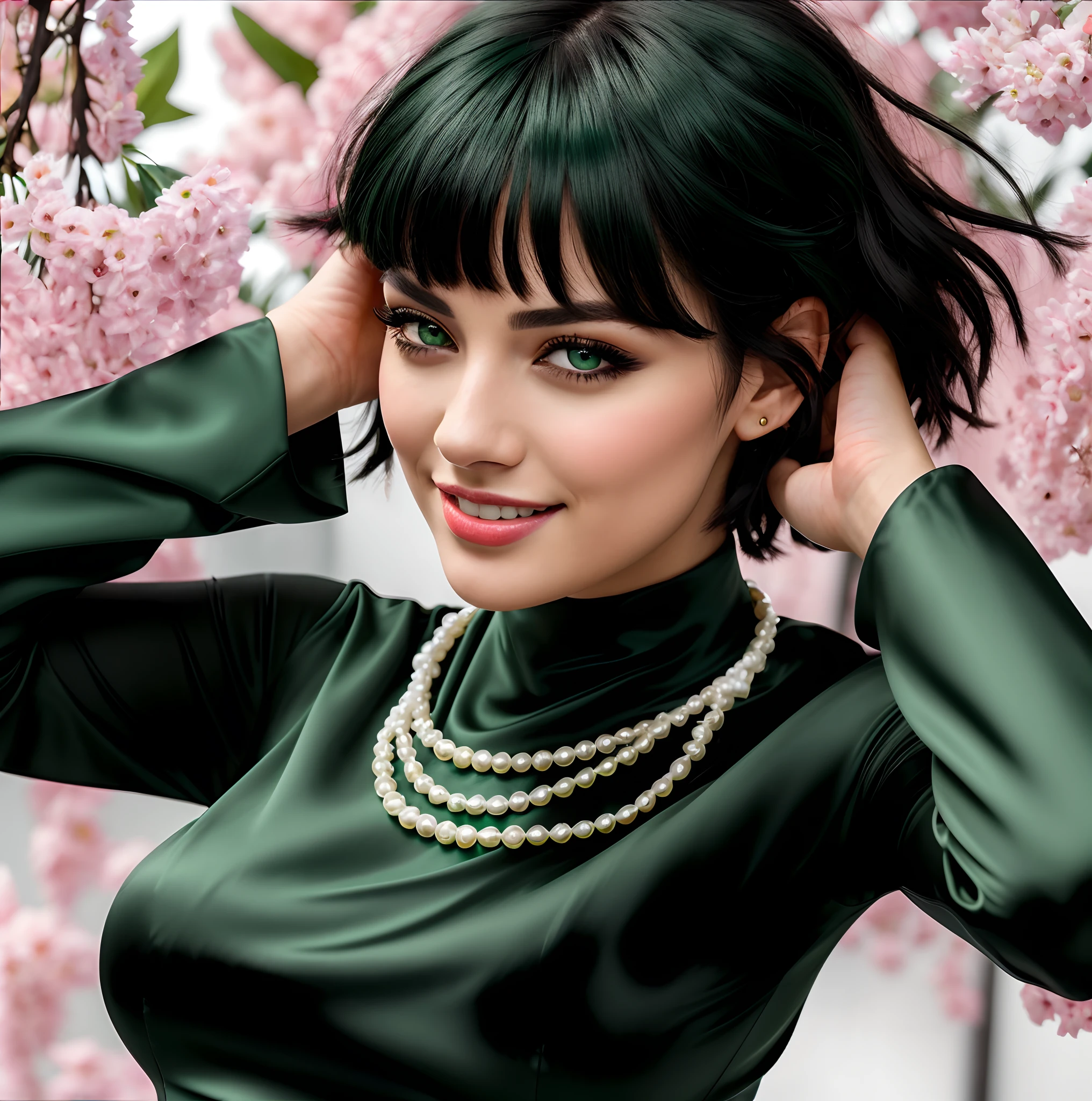 A bunch of black hair like a ribbon texture floating, 8k