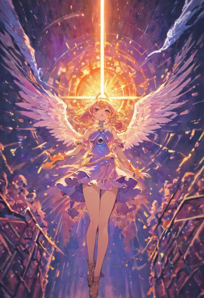 Fallen Angels of the Universe, glowing light eyes, biomechanical, eery, creepy, nightmarish, Very bright colors, light Particle, with light glowing, Musif, Wallpaper Art, UHD Wallpapers