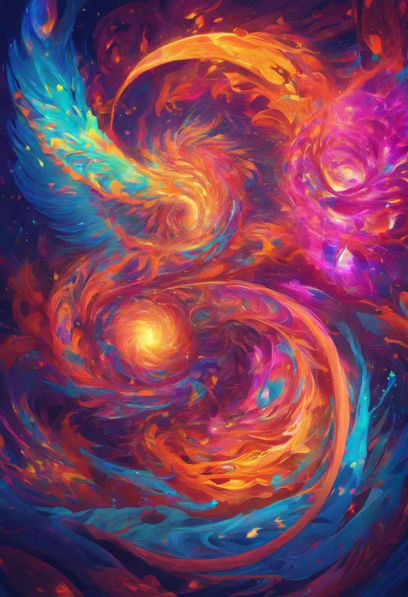 Fallen Angels of the Universe, glowing light eyes, biomechanical, eery, creepy, nightmarish, Very bright colors, light Particle, with light glowing, Musif, Wallpaper Art, UHD Wallpapers