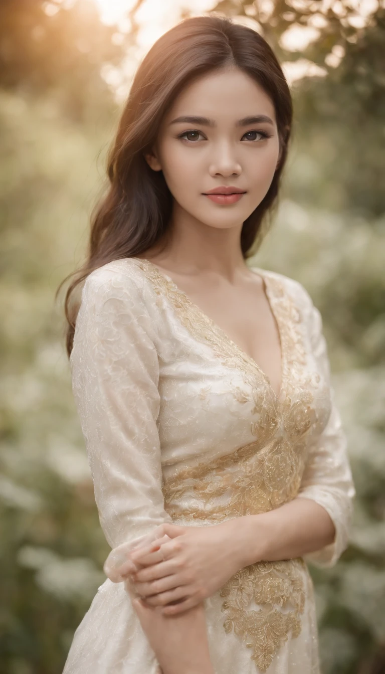 shukezouma， rendering by octane， hdr， （ultra - detailed：1. 15）， （the soft light， Sharp：1. 2）， 1girll， beuaty girl， Ultra-detailed eyes， mature， plumw， Thick， Lotus in hand， Long black hair，  Super delicate texture Hanfu， （hair adornments， 耳Nipple Ring， flower hair ornaments， ）， exteriors，an osmanthus tree， vivd colour， 16k， hyper HD， High-density imaging review 10， （tmasterpiece：1. 5）， absurderes， （best qualtiy：1. 5）