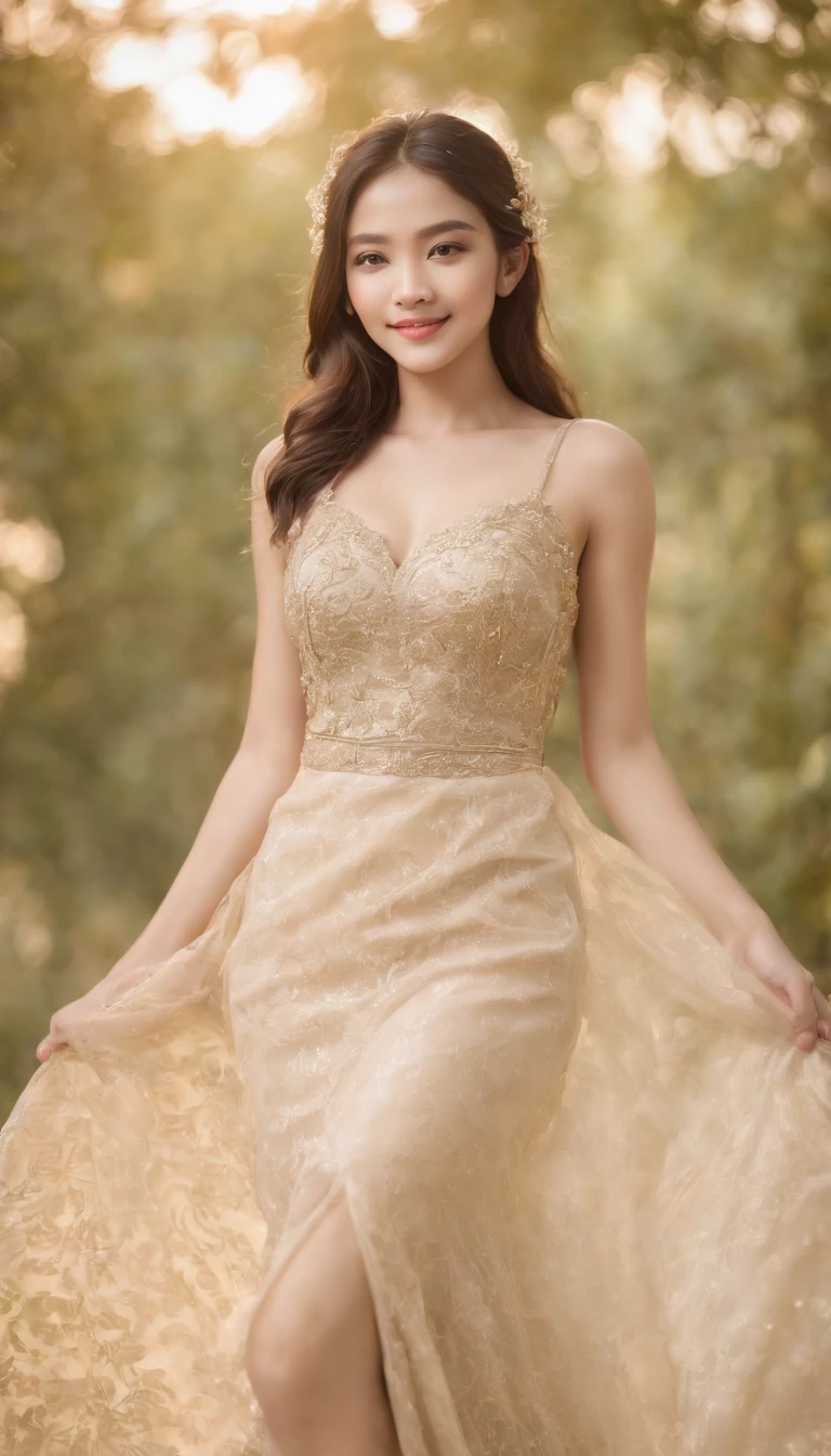 There were 2 women with flower crowns on her head.,Advertise the launch of a nourishing cream extracted with natural extracts., Wearing a gold evening gown.,(Gold wedding dress,long skirt and Sneakers), (lifelike, photo-realistic: 1.37), Full-body 8K, Detailed, detailed face, (vibrant, photo-realistic, Realistic, crisp focus, 10), (Wedding dress neat and clean:1.4),(intricate:1.4), (high-detail:1.4) ,kawaii realistic portrait, 8K soft portrait shot,8k portrait render, artwork in the style of guweiz, Digital Art in Detail, hands, elbow, in Coffee Field, Full body, Holding a bouquet of flowers, crisp focus, Very delicate, beautiful.,Baby Face, CGSociety,(photorealistic portrait:1.4),(RAW photo, bestquality), Wear a hat., Glass shoes,(Lifelike skincare product images:1.6)