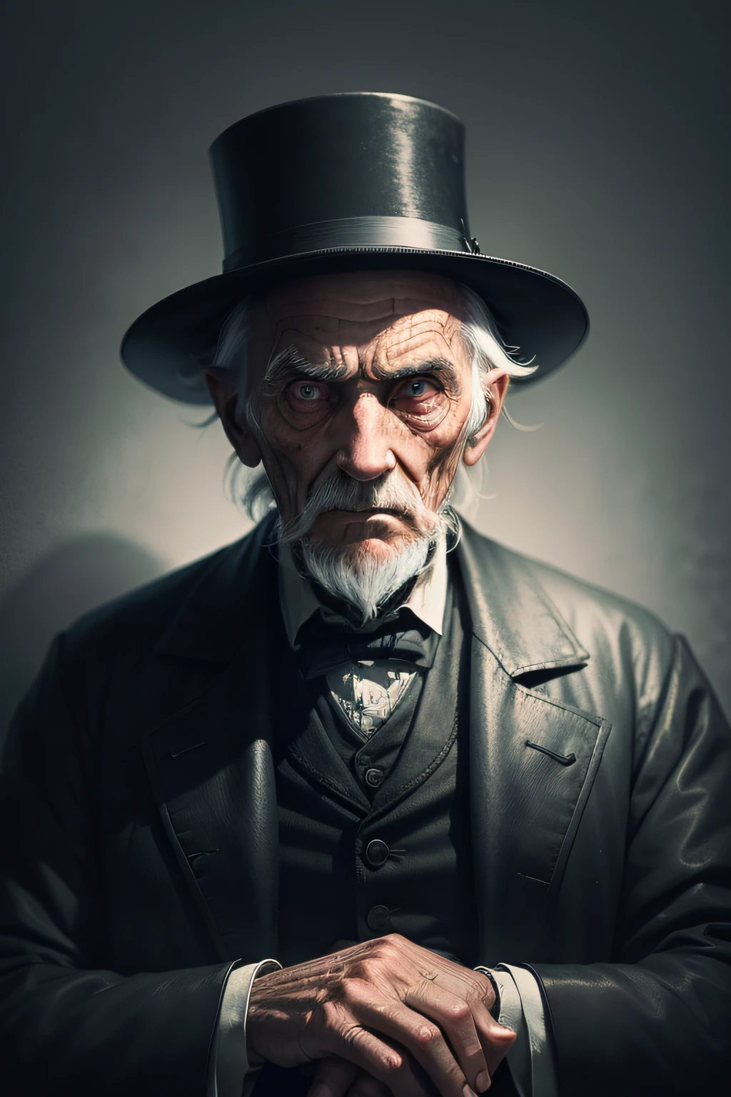 Mysterious and gloomy old man from the year 1845