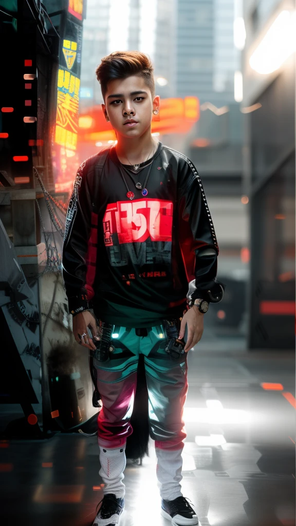 Change background cyberpunk handsome boy, realistic face. 8k, ultra  high quality realistic,