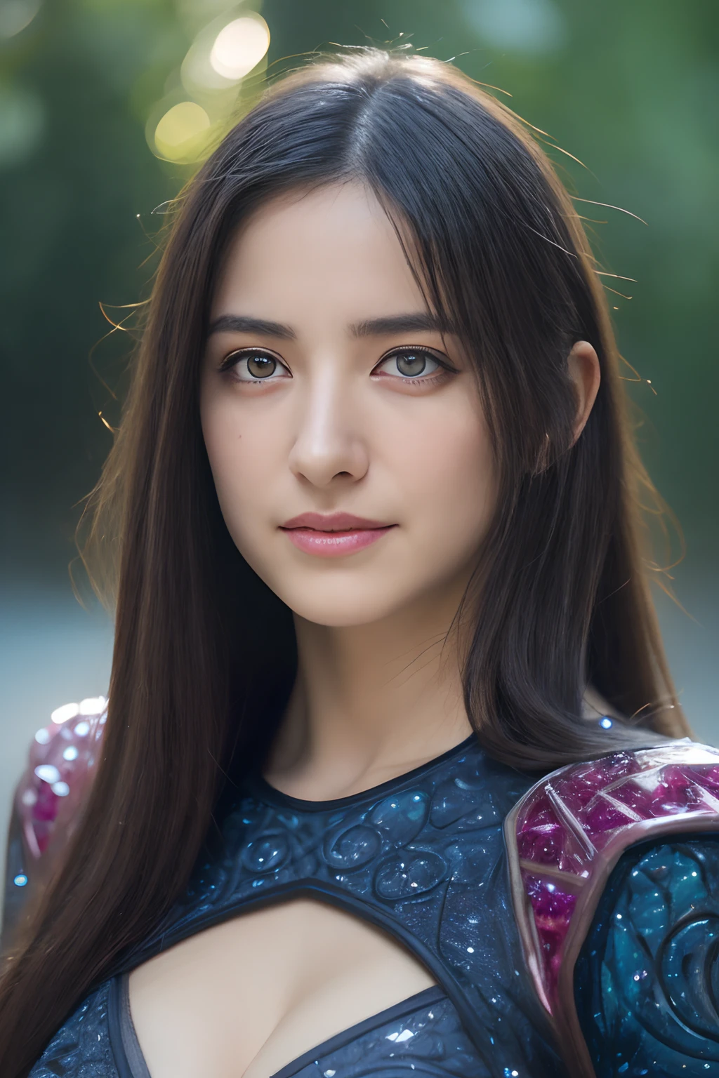 From Side, Photorealistic, Official art, Unity 8k壁纸, 8K Portrait, Best Quality, Very high resolution, (Incredibly beautiful nature background:1.6), One girl, One beautiful teenage italian girl, sixteen years old, Obscene, (Sexy and glamorous:1.1), (A coquettish expression:1.6), (small breasts with raised areolas,,,,:1.6), Vulgarity, (seductively smiling:1.2), (full body1.0), (erotic posing:1.5), (Magic Attack Pose:1.6),(magical effects like sparkles or energy:1.5), (Electric shock from hands:1.1), (Detailed blue bodysuit with beautiful fractal or marble design:1.5), (Beautiful and d delicate ruby, topaz, emerald and sapphire jewelry:1.45),  Beautiful seductive face, Portrait, (Thick eyebrows:1.2), (Big purple eyes:1.2), Beautiful eyes with fine purple symmetry, (ultradetailed eyes:1.4), (High resolution eyes:1.1), Intimate face, (ultra detailed skin texture:1.4), Perfect Anatomy, Thin, (Beautiful toned body:1.1), Hair Bow, (Moist skin:1.1), full of sweat, No makeup, dark circles, Good anatomy, Focus Face, goodlooking, (Emilia Clark:0.6) (Emma watson:0.3),(Jennifer Connelly:0.4), (sensual face:1.5), Elegant face, Nice, Dolce, Cyberpunk Sci-Fi, (Gauntlets with intricate and beautiful designs:1.2), Blurred background, Blurred foreground, depth of fields, (Motion Blur:1.1), Complex and colorful biomechanical bodysuit, Zentangle, mandalas, Entangled,  (Small breasts:1.2), Sheer breast, (Beautiful :1.2), (NSFW:1.2), large hips, drivel,  Juice stain, grabbing on breasts