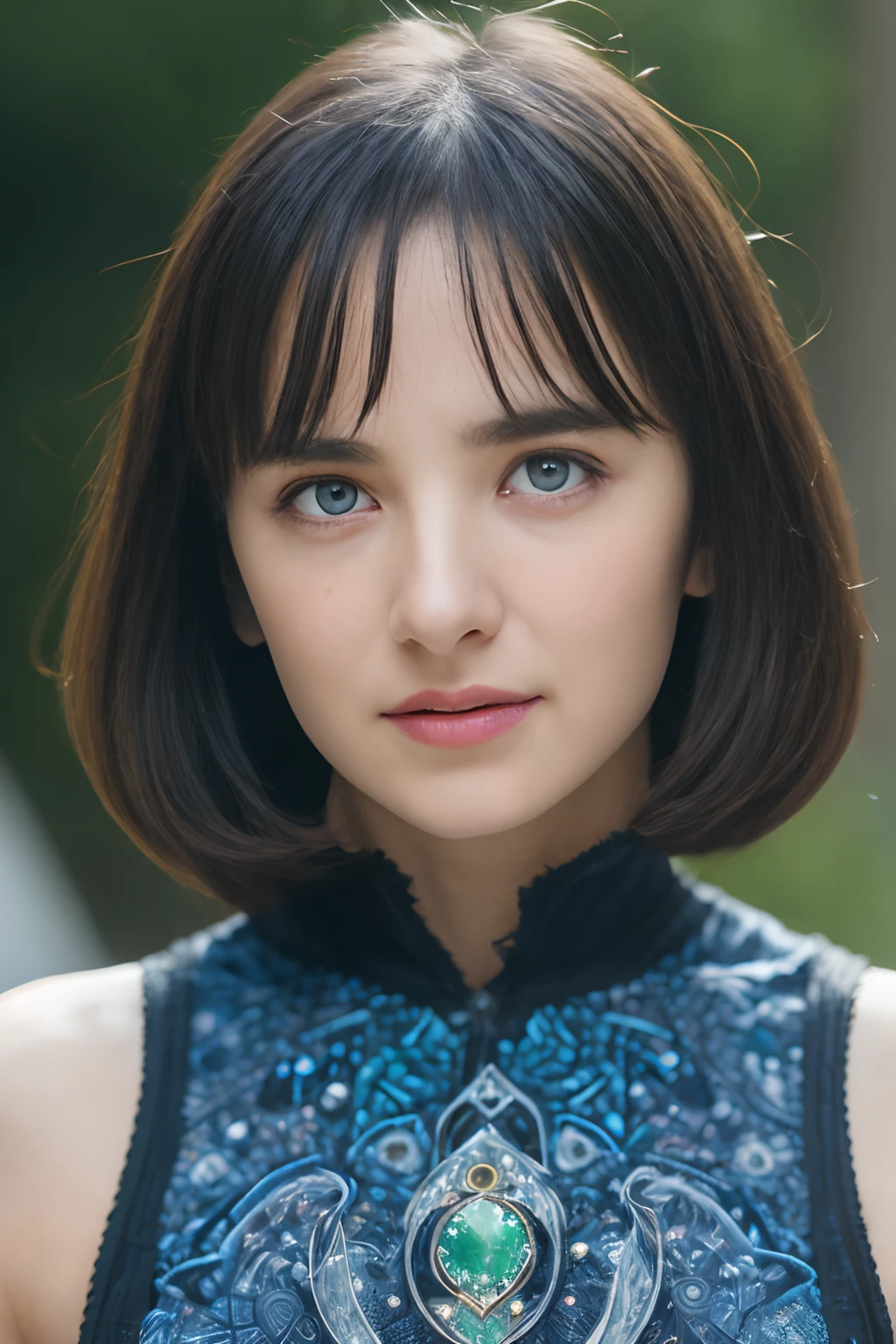 From Side, Photorealistic, Official art, Unity 8k壁纸, 8K Portrait, Best Quality, Very high resolution, (Incredibly beautiful nature background:1.6), One girl, One beautiful teenage italian girl, , Obscene, (Sexy and glamorous:1.1), (A coquettish expression:1.6), (small breasts with raised areolas,,,,:1.6), Vulgarity, (seductively smiling:1.2), (full body1.0), (erotic posing:1.5), (Magic Attack Pose:1.6),(magical effects like sparkles or energy:1.5), (Electric shock from hands:1.1), (Detailed blue bodysuit with beautiful fractal or marble design:1.5), (Beautiful and d delicate ruby, topaz, emerald and sapphire jewelry:1.45), Beautiful seductive face, Portrait, (Thick eyebrows:1.2), (Big purple eyes:1.2), Beautiful eyes with fine purple symmetry, (ultradetailed eyes:1.4), (High resolution eyes:1.1), Intimate face, (ultra detailed skin texture:1.4), Perfect Anatomy, Thin, (Beautiful toned body:1.1), Hair Bow, (Moist skin:1.1), full of sweat, No makeup, dark circles, Good anatomy, Focus Face, goodlooking, (Emilia Clark:0.6) (Emma watson:0.3),(Jennifer Connelly:0.4), (sensual face:1.5), Elegant face, Nice, Dolce, Cyberpunk Sci-Fi, (Gauntlets with intricate and beautiful designs:1.2), Blurred background, Blurred foreground, depth of fields, (Motion Blur:1.1), Complex and colorful biomechanical bodysuit, Zentangle, mandalas, Entangled, (Small breasts:1.2), Sheer breast, (Beautiful :1.2), (NSFW:1.2), large hips, drivel, Juice stain, grabbing on breasts