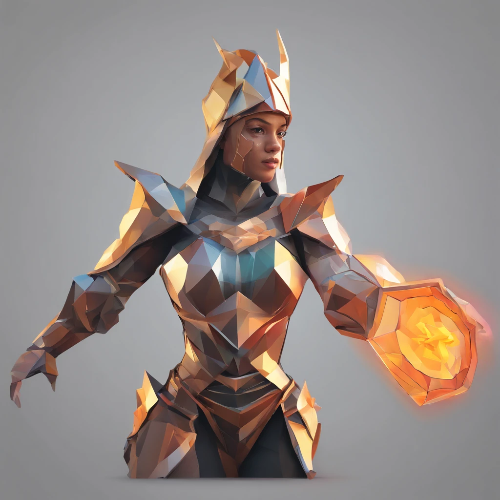 An armored paladin woman kneeling on one knee holding a flaming sword, abstract beauty, Centered, Looking at the camera, Facing the camera, nearing perfection, Dynamic, Highly detailed, smooth, Sharp focus, 8K, high definition resolution, illustration, adobe illustrator, Art by Ramil Sunga, Casper Konefal, Nick Thornborrow, and Matt Rhodes
