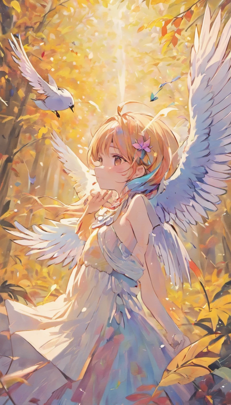 When painting this picture,Here are some drawing cue words:
butcher birds:When drawing rainbow birds,Its tenderness and beauty can be emphasized,With soft colors and smooth lines to express its feathers and body。
Wing injury:In order to show the scene of wing injury,Wounds and blood stains on the wings can be depicted,and a feeling of weakness in the wings after an injury。
Fall headfirst down:When painting a rainbow bird head down and falling,It is possible to draw its eyes and mouth,Show its pain and helplessness。ao mesmo tempo,Also pay attention to expressing the dynamic sense of falling,Such as the fluttering of hair and clothing。
Fall to the ground:While painting a rainbow bird falling to the ground,It is possible to draw the details of the ground,Such as flowers and stones,Enhance the three-dimensional and realistic sense of the picture。
Elegant fall trajectory:In order to show the fall trajectory of the rainbow bird,Some streamlined trajectories can be drawn,Make the picture smoother and more beautiful。
