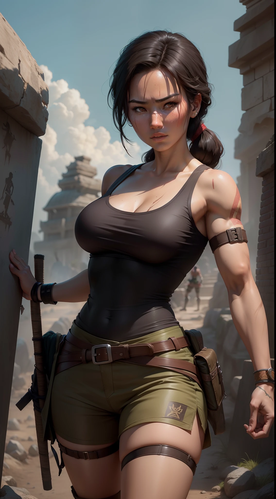 Mulan (Disney) merger Lara Croft (tomb raider) A Chinese warrior who explores ancient tombs and faces challenges of epic adventures.