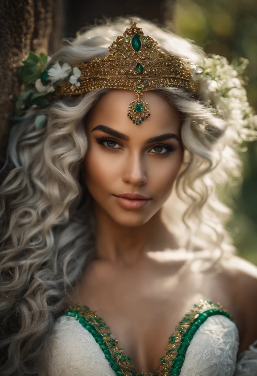 a woman in a black dress in delicate red floral, lace, detailed and intricate, posing for a photo, beautiful goddess, green eyes, karol bak uhd, jaw-dropping beauty, sexy girl, draped in gold, gray studio background, flowers, flash of yellow light in the background, light incident on the hair.  Beautiful woman, with beautiful exotic woman, beautiful beautiful woman, beautiful yellow woman, wrapped in silky gold, golden goddess, jaw-dropping beauty, beautiful and beautiful, seductive lady, very beautiful woman, Nikon D7000 camera, 35mm, f16, speed 125sec, Barbara Hammer 4k