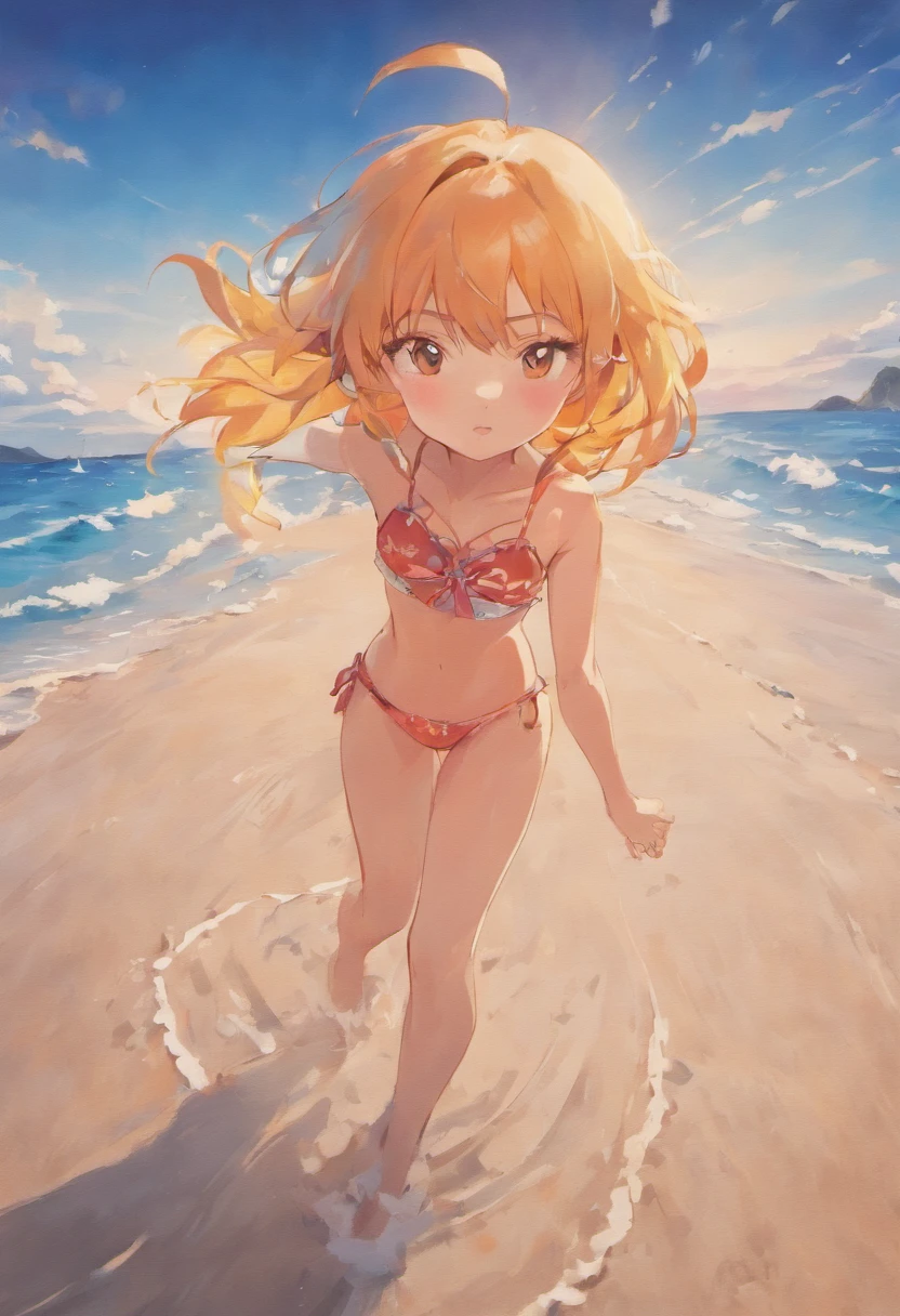 Background with,sea beach,anime backgrounds,sandbeach,style of anime,suns,