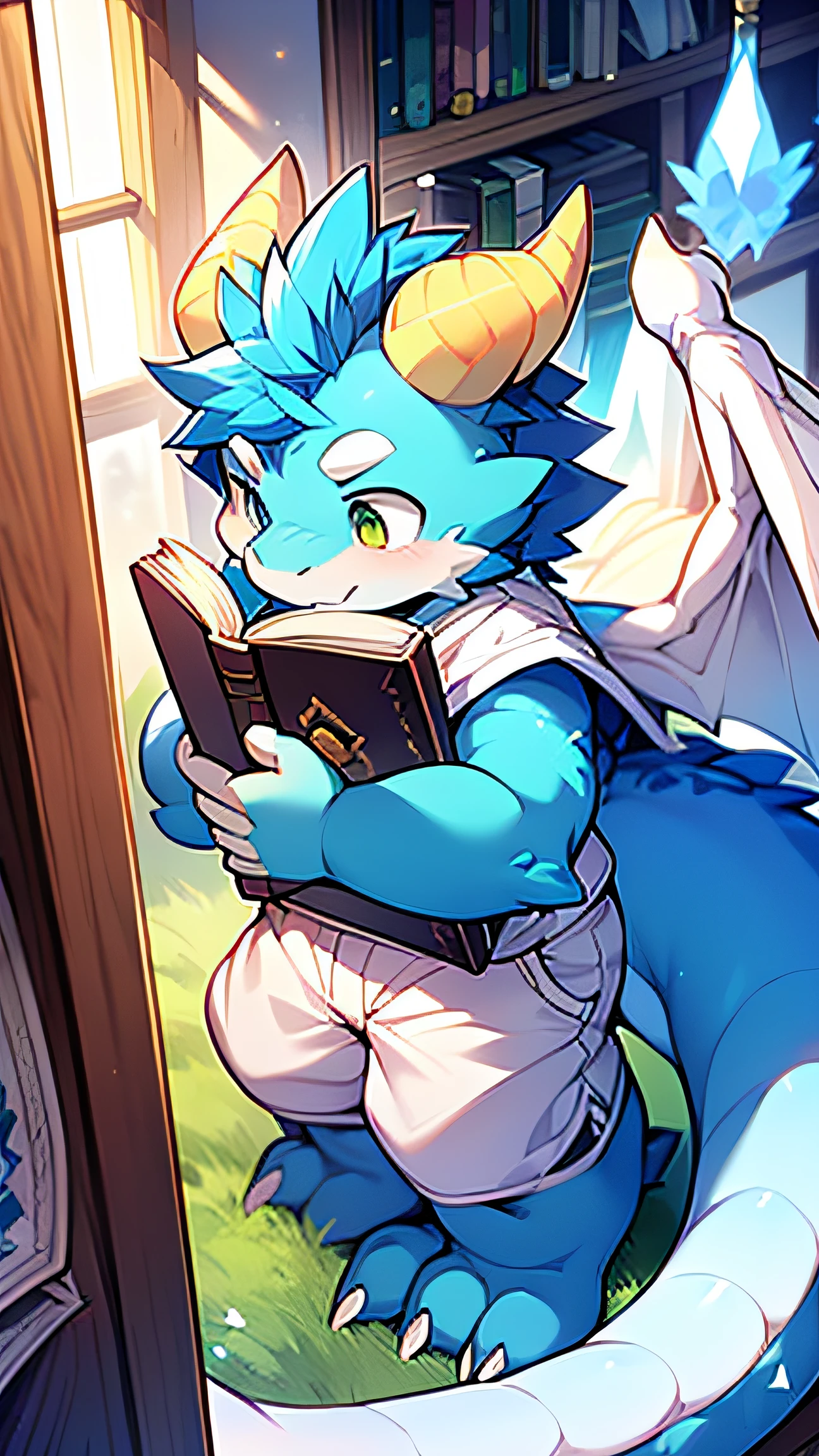 Vibrant Eyes, In panoramic view, Character Focus.(Background details:0.7), single, Fluffy, Fluffy Man, male focus, (Full-body fluff, fluffy tail, White and light blue fur, Red Eyes,(edgBunny),dress,(Overflow of the genitals...),One Shota pressed the other..,,Sex life,adventurer,Explore,holding a map,Walk in the Woods