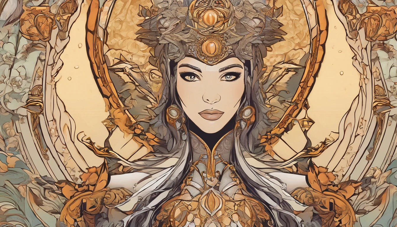 An armored paladin woman kneeling on one knee holding a flaming sword, abstract beauty, Centered, Looking at the camera, Facing the camera, nearing perfection, Dynamic, Highly detailed, smooth, Sharp focus, 8K, high definition resolution, illustration, adobe illustrator, flat, Art by Ramil Sunga, Casper Konefal, Nick Thornborrow, and Matt Rhodes