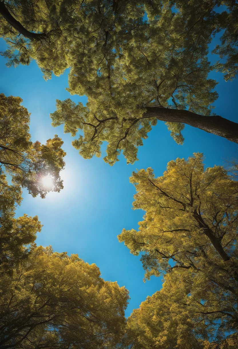 very blue sky