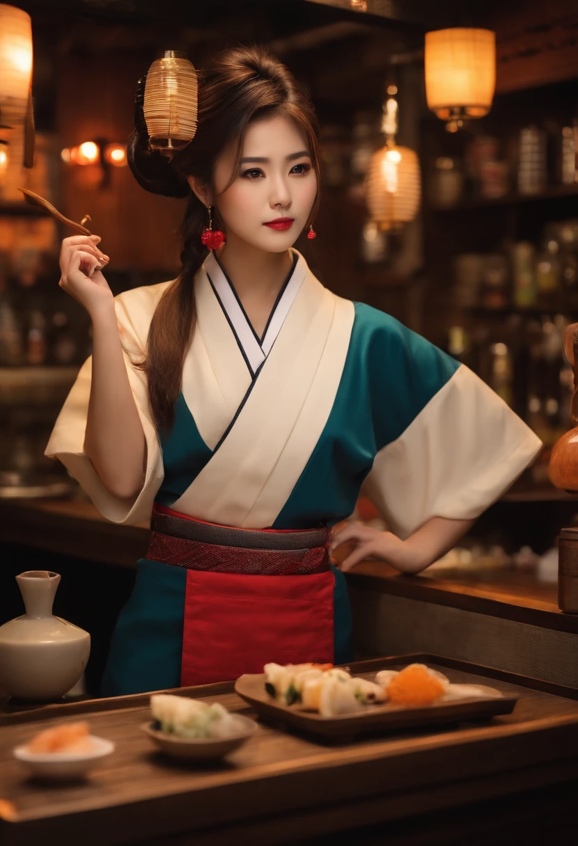 A Japanese style Izakaya clerk a beauty girl A sexy