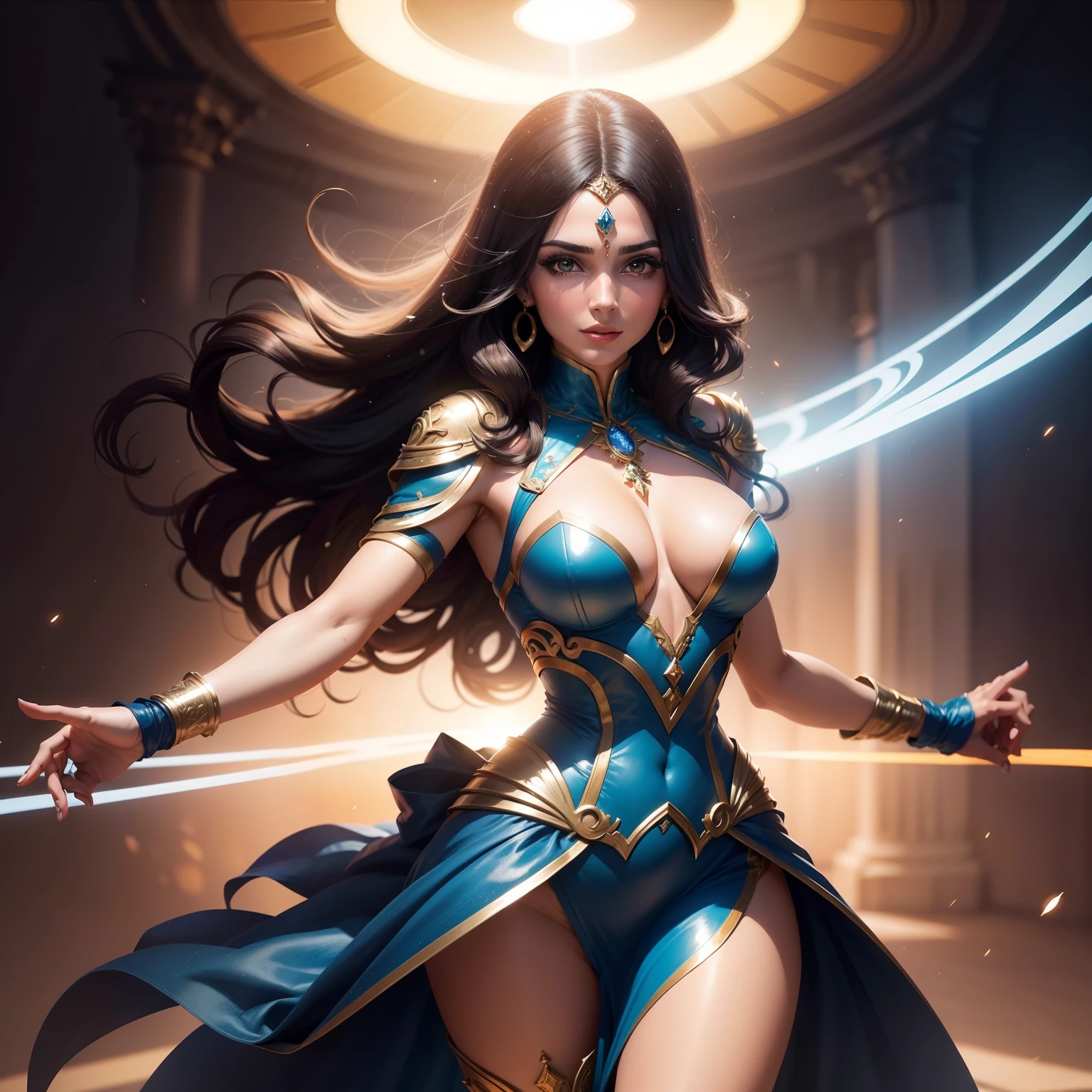 Personagem, Mulher Maravilha, Andando, fundo de luz, brilho centralizado, melhor qualidade, obra-prima