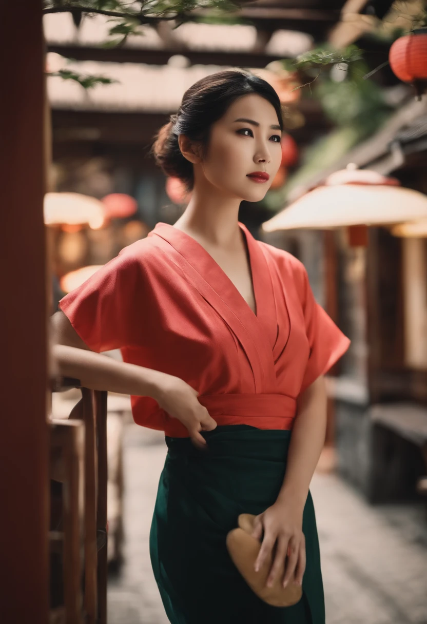 A Japanese style　izakaya　Breast　swim wears　store clerk