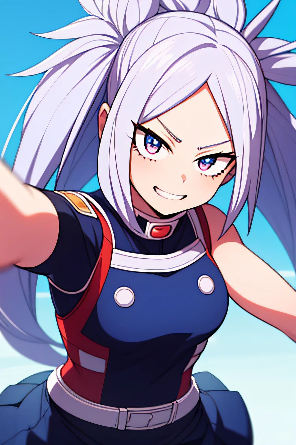 1 girl my hero academia style hair with streaks