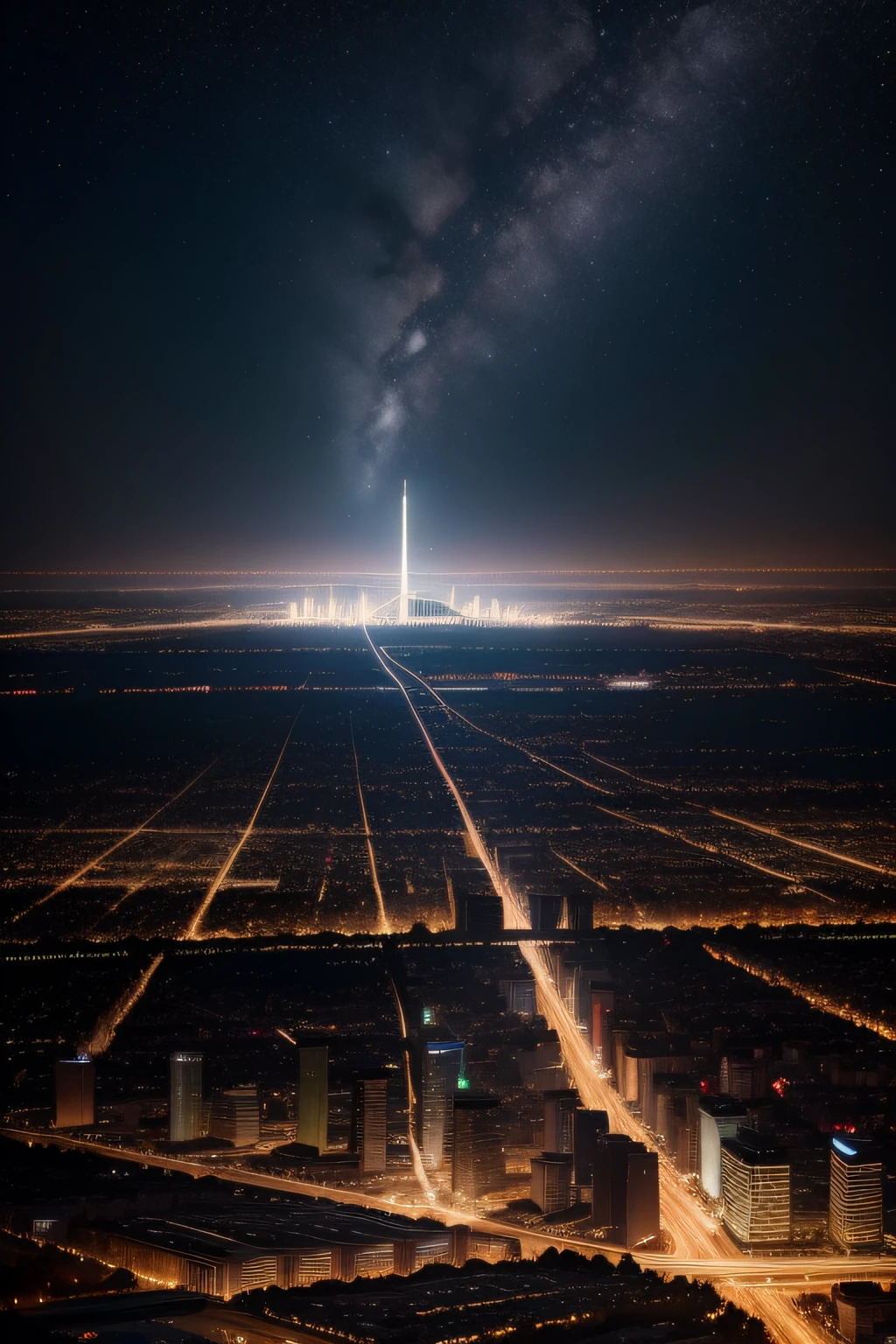 Downtown Washington Starry Sky City Lights