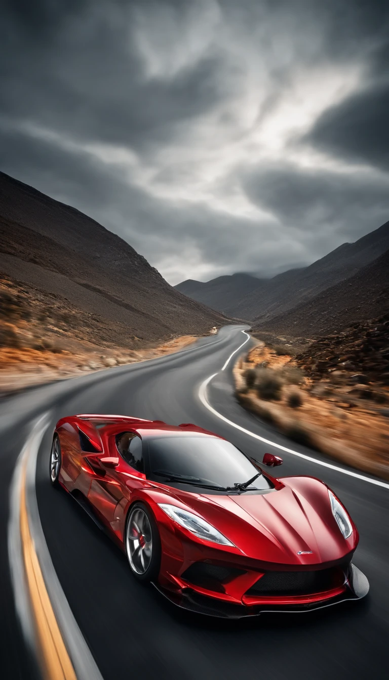 best quality,ultra-detailed,realistic,sportscar,shiny,red color,reflective surface,sleek design,high-speed motion,exquisite attention to detail,professional rendering,studio lighting,bokeh,high-performance engine,aerodynamic shape,curved lines,precision engineering,aggressive appearance,luxurious interior,open road,adrenaline rush,chrome accents,carbon fiber body,vivid colors,luxury sports car
