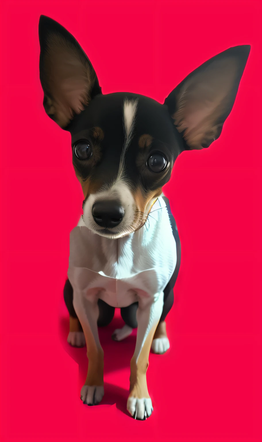 A dog of the Pinscher breed, todo branco, muito bonito, todo branco, sem nenhuma mancha