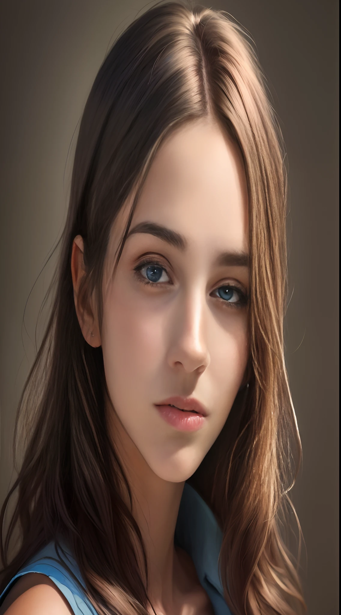 (realistic, photo-realistic:1.37),(8k, RAW photo, best quality, masterpiece:1.2), cute, ultra-detailed,heart-shaped pupils,physically-based rendering, ultra high res, kodakvision color, shot on Arricam LT Camera, bokeh, sharp focus,
looking at viewer,photorealistic,realistic, solo, photorealistic, best quality,extremely detailed face,extremely detailed eyes and face, beautiful detailed eyes,absurdres, incredibly absurdres,haunting smile,Messy hair, floating hair, ,