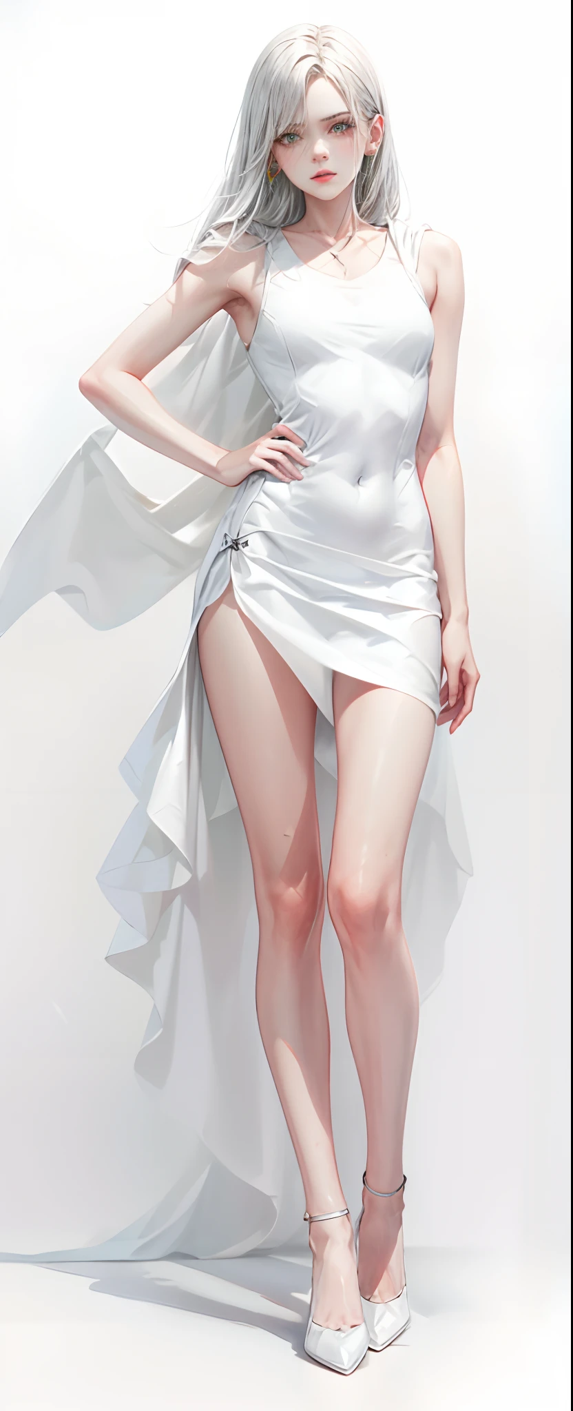 (1 girl:1.3), alone, __whole body__, official art, unified 8k wallpaper, super detailed, Beautiful and beautiful, masterpiece, best quality, raw, super detailed photos, best quality, ultra high resolution, photorealism, Sunlight, whole body肖像, amazing beauty, delicate face, vibrant eyes, (from the front), Detailed face, Gorgeous, highly refined skin, Realistic skin details, Visible pores, sharp focus, volumetric fog, 8K Ultra HD, SLR camera, high quality, film grain, White skin, photorealism, black hair, long hair, Chest, open eyes, Slit sleeves, skinny, transparent, pink, ((nude:1.4)), pink, jewelry, Gold fittings, Gorgeous配饰, complicated, sexy eyes,delicate lips, long hair, medium Chest, Sexy long legs,Nice shoes,gray background, close your lips, petal, peach blossom, pink, standing posture, (wet:1.4), ((Raise your hand,put it behind your head)),((whole body正面照:1.3)),((Body facing camera:1.3)),((正面whole body照:1.3)),Keep your eyes on the camera