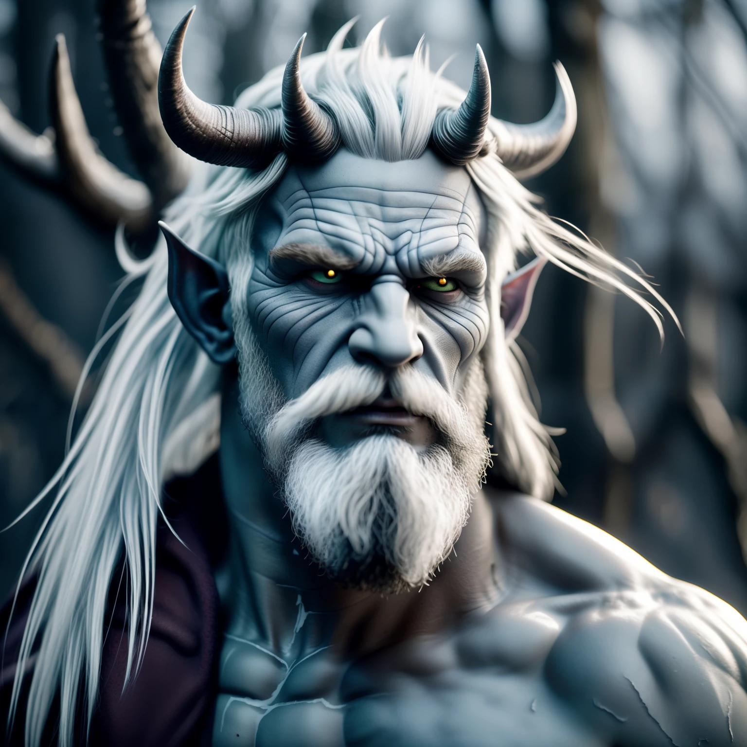 luta entre Teseu e minotauro no labirinto, angry, v-shaped eyebrows, anger vein, negative space, super detail, high details, best quality, 1080P