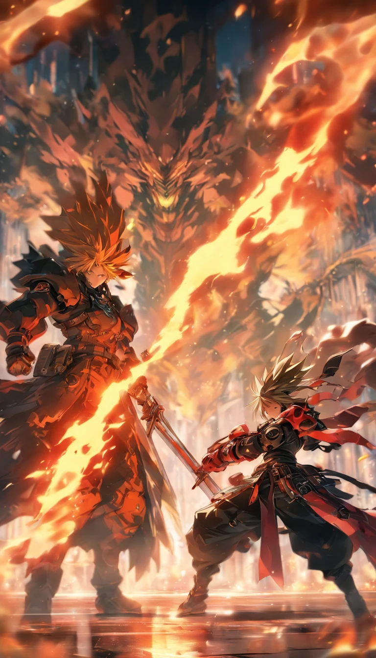 Approximately 20 years after the feudal era, A samurai with a katana emanating a black aura facing off against several monsters ready to attack him.