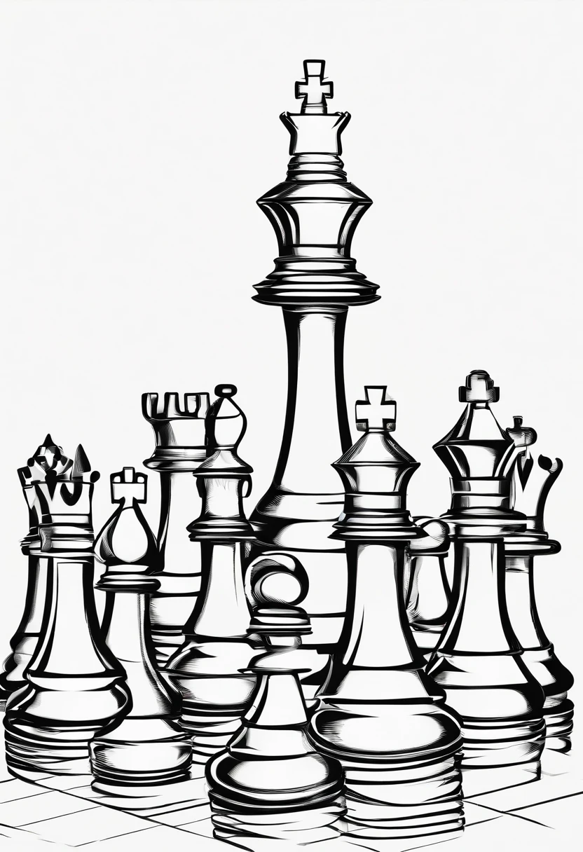 a chess games between chess pieces