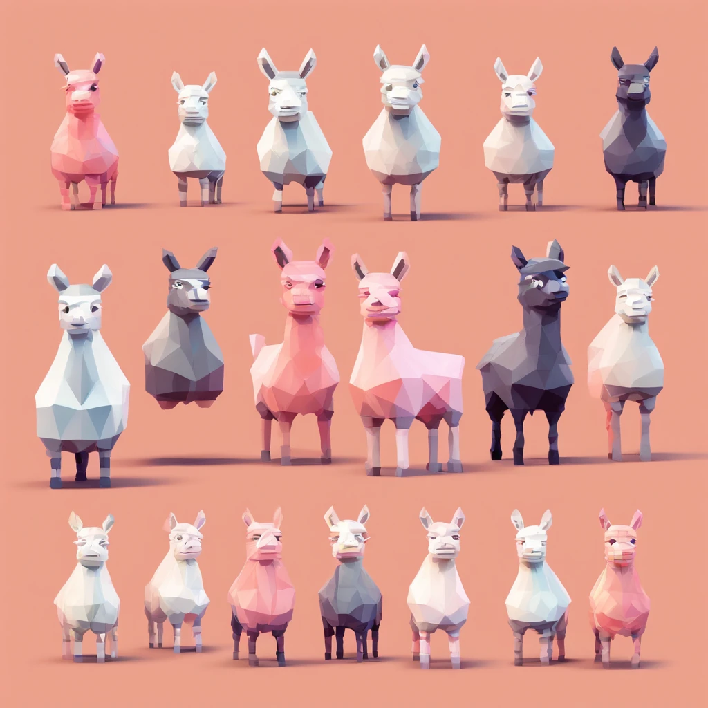 Llama that is peach colored ball with red hoofs and a creepy smile, best quality, masterpiece