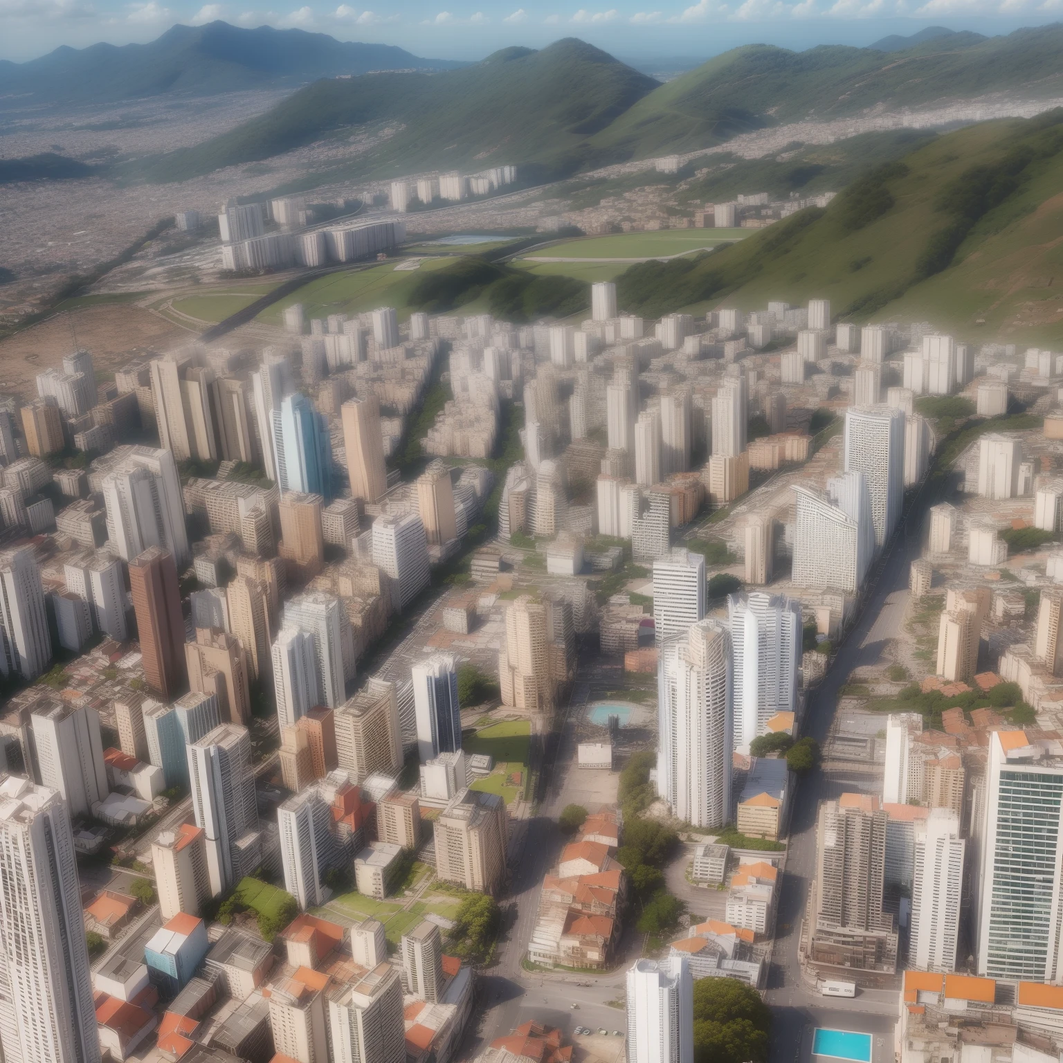 Cidade vista de cima, predios, perpectiva de um ponto, cidade grande, close de frente dos predios
