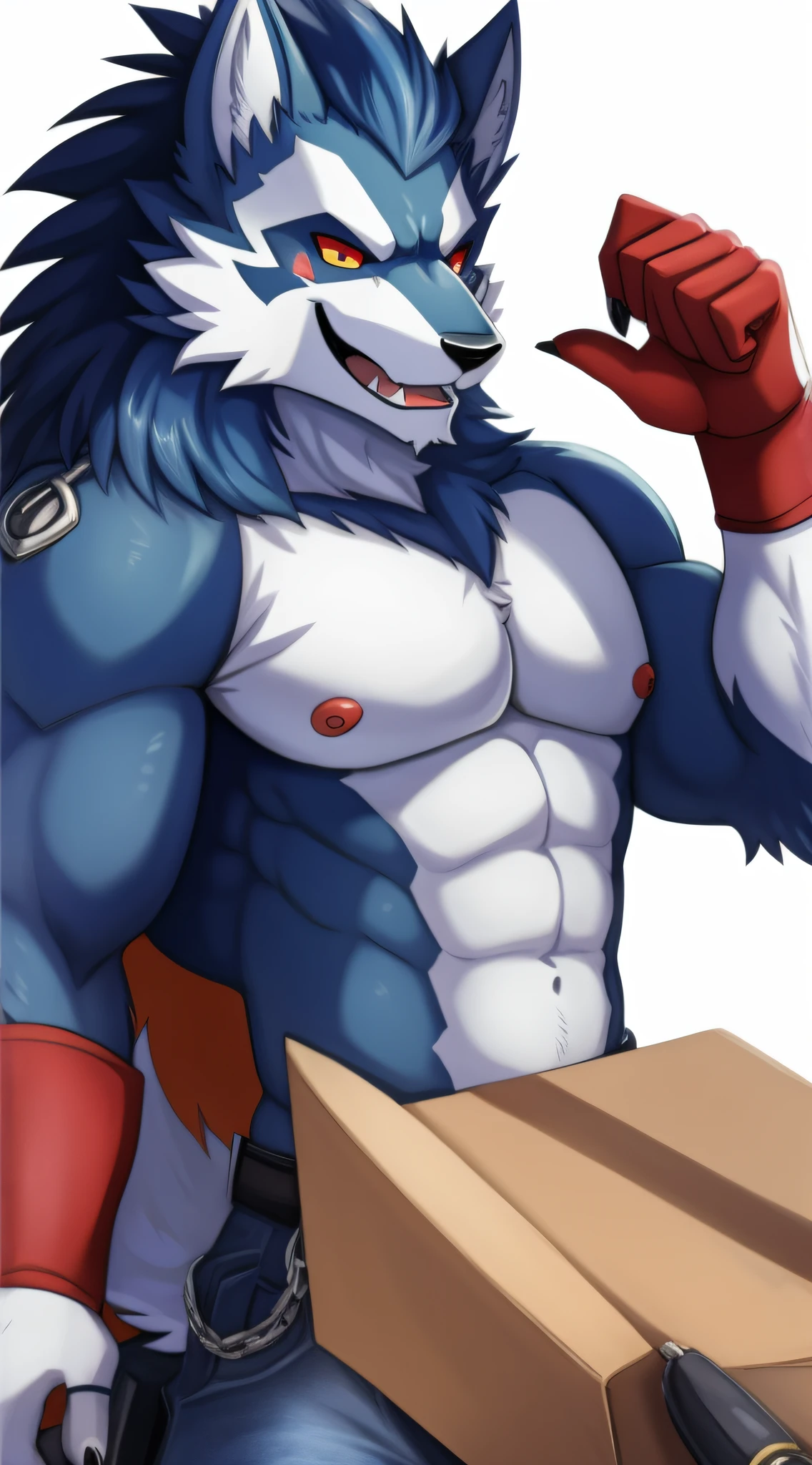 um lobo filhote, thumb positive sign, lobo, anime
