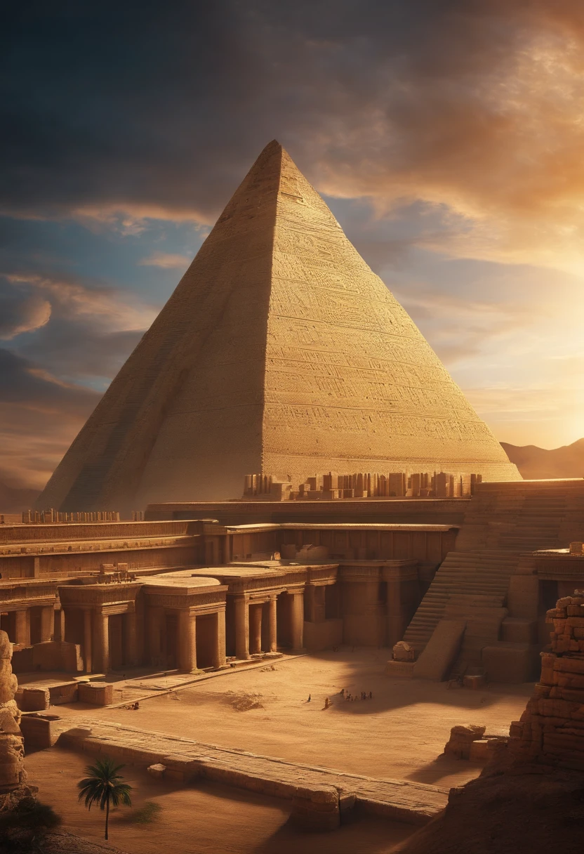 civilization, ancient, Sumerian, anunnaki, architecture, advanced civilization, technology, Sumerian construction,4k, bright lights, real