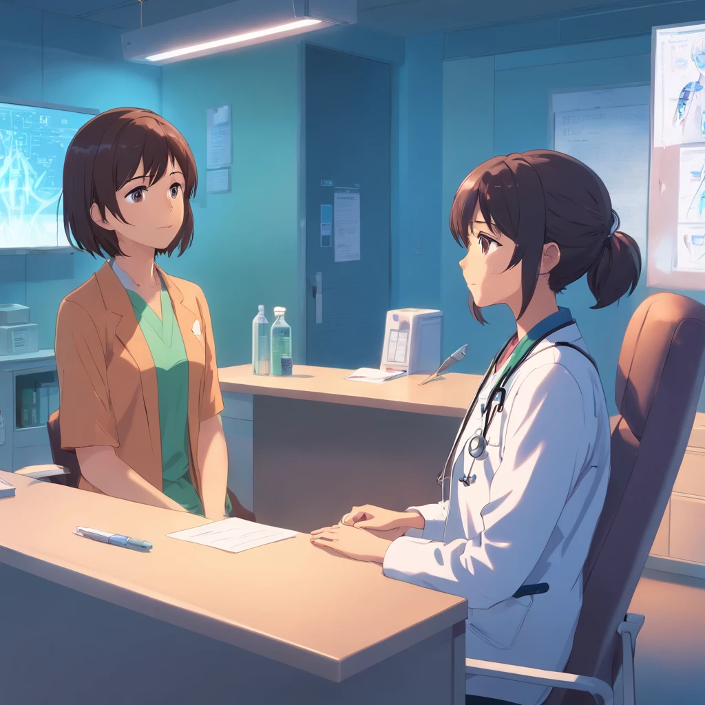 Girl in a therapy session talking to a doctor