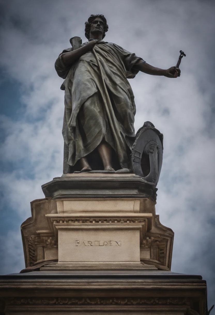 Statue of justice profile