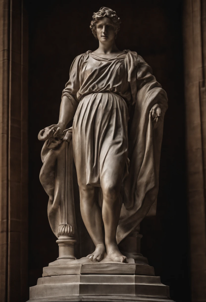 Statue of justice profile