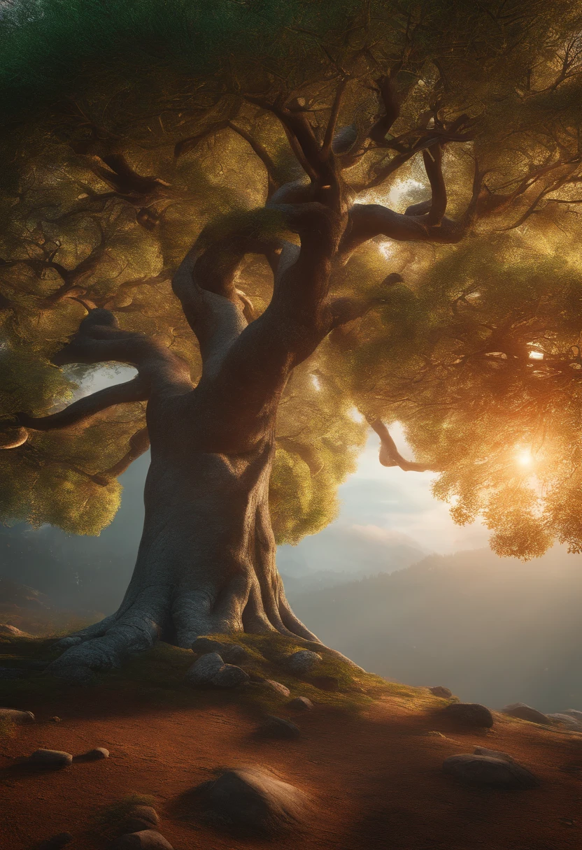 arvore natalina, foto realista, detalhada, render 3d, highes definition, 4k