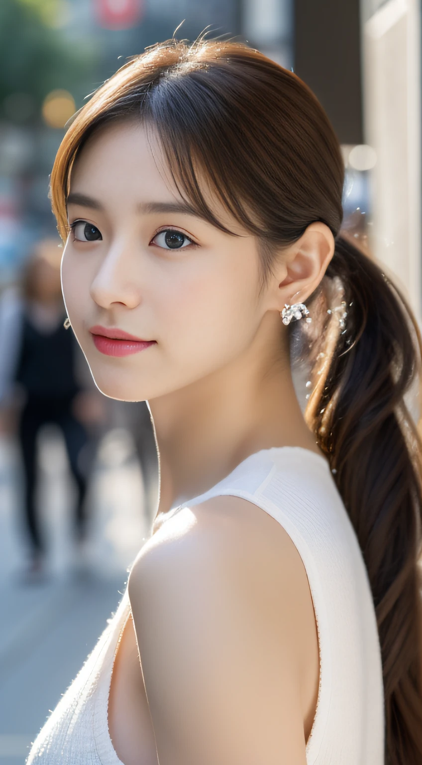(((32K,very high res, high detailing, highly accurate, masutepiece、girl1,Full body image))),Raw photo & realistic atmosphere,beautiful dark blue eyes,Detailed mouth,Glossy lips,Detailed eyebrows,Eyes drawn in detail with soft white skin that shines with every detail、Very beautiful eyes with azure eyes,Detailed lips、Very beautiful face,Very well-formed face、Lifelike face,shiny beautiful lips,Beautiful eyebrows,Infinite reality,Best design,(Insanely cute Japan -yeld hischool girl,Toned body,thighs thighs thighs thighs,Slender legs,Beautifully shaped breasts,Very cute beautiful girl,Little Gi),Best Natural Makeup,Japanese ido,Korean Idols,Young sensual idol,Moist eyes,Dark beautiful eyes,Beautiful butt,beauty legs,,camel's foot,:1.2),超A high resolution、The face of a masterpiece with high detail,Natural and realistic face,Back lighting,Pure eyes are too cute,(((photorealisim,Photograph the whole body))),,Reality Live Action,(Earrings that look fashionable,,a necklace,A bracelet,gyuru,Glossy nail art:1.4),(((Street Casual Fashion,Shortcut ponytail,caps))),On the streets of Shibuya,Gentle smile