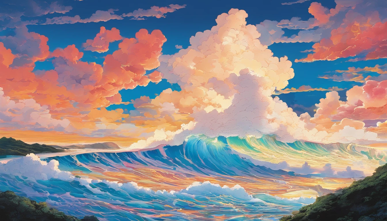 surfe、surfe、RT para baixo. 66 Antes da Grande Tempestade, Nostalgic, Annual lighting exhibition, nuvens cumulonimbus, voluminetric lighting, big sky
