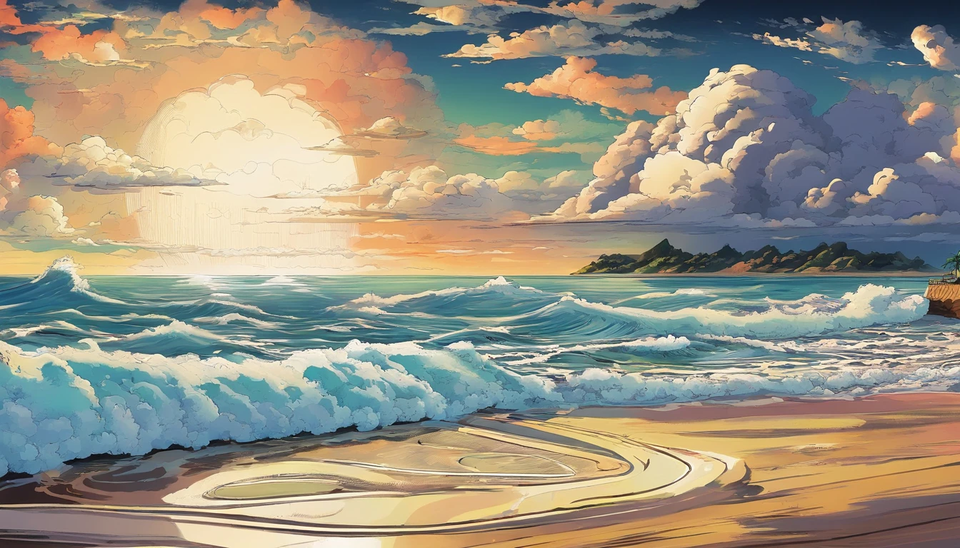 surfe、surfe、RT para baixo. 66 Antes da Grande Tempestade, Nostalgic, Annual lighting exhibition, nuvens cumulonimbus, voluminetric lighting, big sky