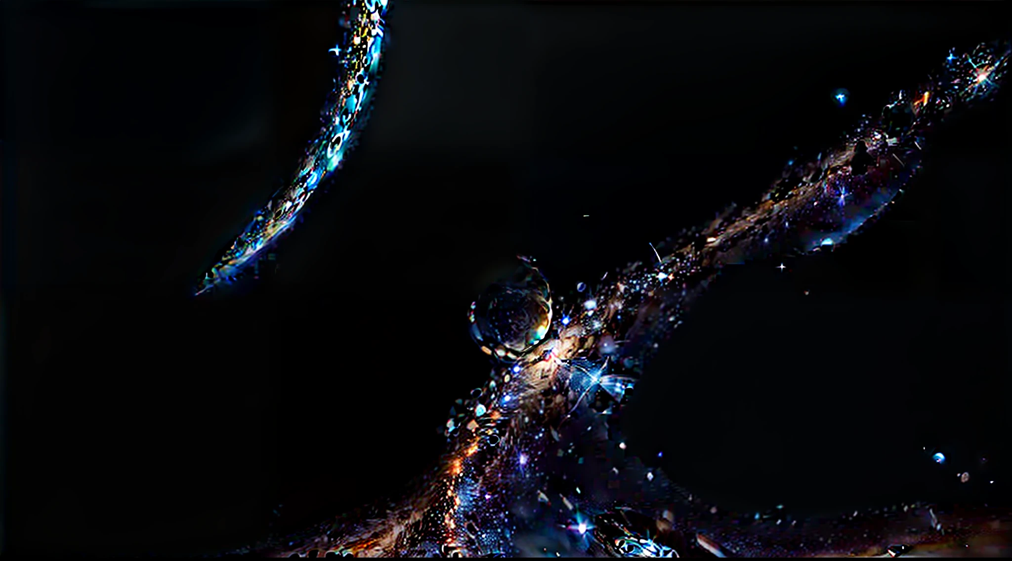 Imagem de um universo misterioso: Use images from outer space, stars and galaxies to create a sense of mystery and wonder regarding the universe. This would highlight the idea that there is more to life than we can see hyper-realistc, 8k, ultra hd, cinema,--ar 16:9