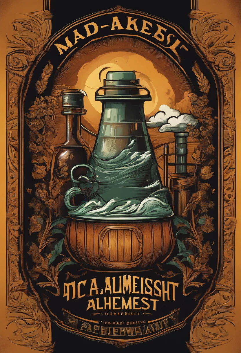 logo for a brewery named Mad Alchemist