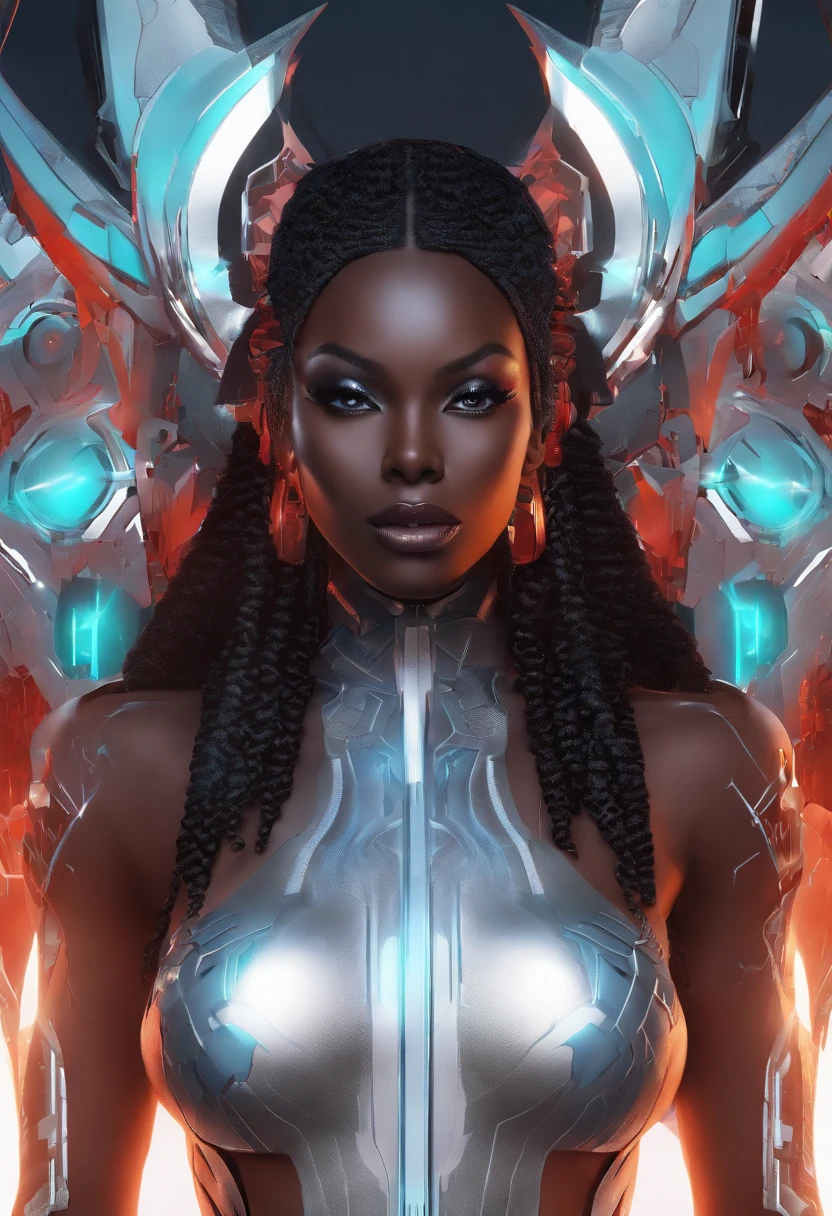 dark skin demon queen, fat, big boobs, big hips, big ass, perfect proportions, perfect eyes, real life colors, elegant, sharp focus, hyper-realistic, highly detailed, hd, dramatic lighting, 8k resolution concept art by Greg Rutkowski intricately detailed hyper-detailed dynamic lighting Splash art trending in Artstation triadic colors Unreal Engine 5