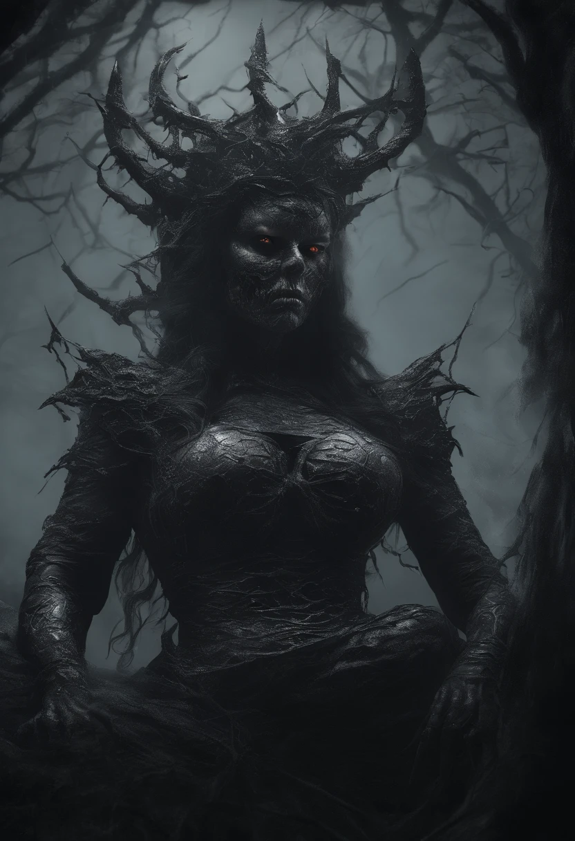 demon queen, fat, big boobs, big hips, big ass, perfect proportions, perfect eyes, real life colors, elegant, sharp focus, hyper-realistic, highly detailed, hd, dramatic lighting, 8k resolution concept art by Greg Rutkowski intricately detailed hyper-detailed dynamic lighting Splash art trending in Artstation triadic colors Unreal Engine 5