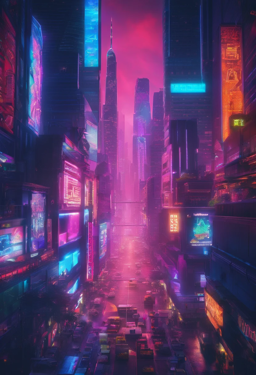 The world of tomorrow commanded by artificial intelligence in very realistic photo in New York in 8K