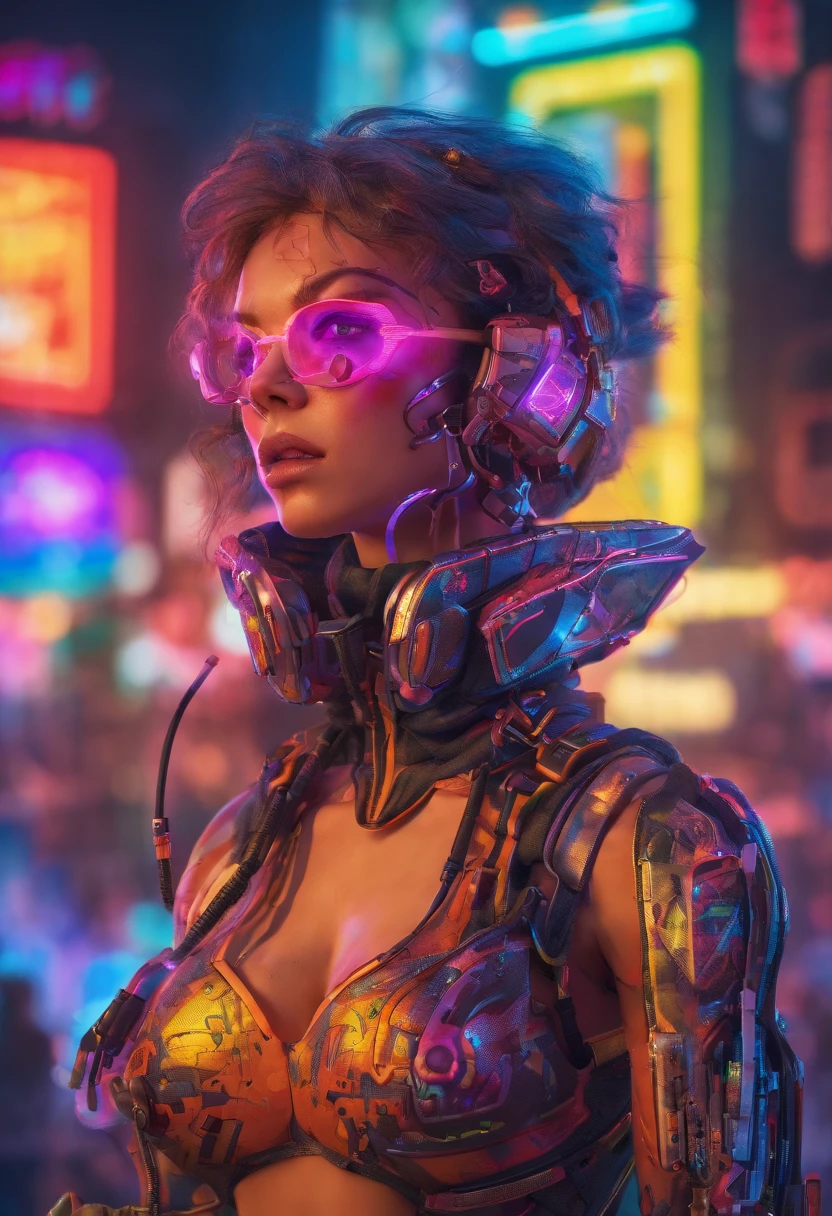 (ighly detailed: 1.2), (Canon EOS R6 Top Quality: 1.2), (8K: 1.0), (EMB-RRF-Baixo: 1.0), (There are many large black tattoos on the open cybernetic head in the center、You can see the inside, 详细的脸, Wearing high-tech sunglasses with ultra-detailed eyes and holographic display1.2), foco nítido (award - winning photo: 1.2), (Subsurface scatter: 1.2), (Subsurface scatter: 1.2). 1.1) (Beautiful ultra-detailed cyborg: 1.2), ( ultra-detailed hair: 1.2), (Great body: 1.2), (full bodyesbian: 1.2), (Dynamic posture :1.2), neon glow, (detailed cybernetic eyes:1.1), close-up (A hyper-realistic:1.2), RPG, Cyberpunk 2077 Style, Dramatic Lighting, (Highly detailed futuristic cityscapes:1.2), (scientific fiction: 1.2). 1.2), professional portrait photo, por WLOP greg rutkowski, Jeffrey Simpson, Alphonse Mucha