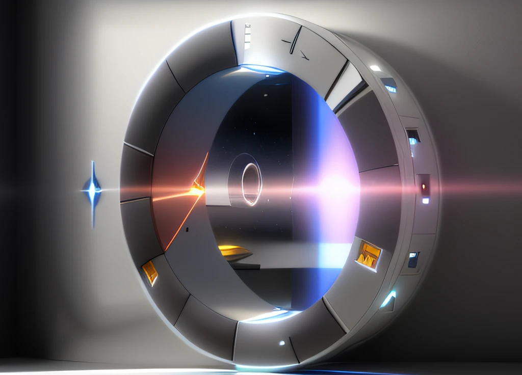 a closeup of a circular object with light coming through it, small chamber. hiper-realista, portal in space, Portal in the Anoteer dimension, renderizado em unrealengine, Motor irreal. sigma 35mm |, Portal do infinito interestelar, Motor irreal. retro film still, Portal Interestelar Colossale, renderizado em keyshot, Portal to outer space, octagon render 8k